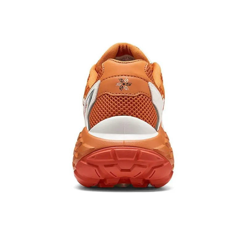 Skechers Cushioning Wear Resistant Low Top Casual Shoes Men's White Orange-5