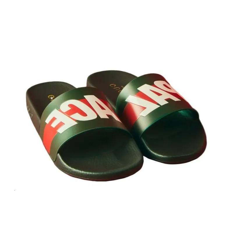 GUCCI Palace X GUCCI Logo Web Slide Sandal Black Women's-5