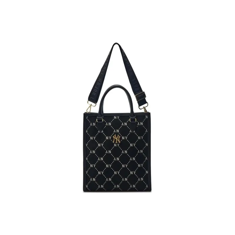 MLB PVC Tote Bag Shopping Bag Shoulder Bag Crossbody Bag Handbag Medium Size Unisex Black-2