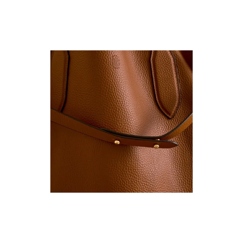 MARK CROSS Grained Calfskin Tote Bag Shopping Bag Shoulder Bag Handbag Extra Large Women's Brown-4
