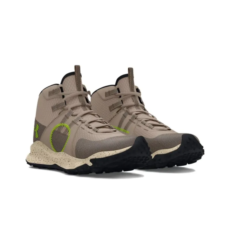 Under Armour Charged Maven Anti-Slip Wear-Resistant High-Top Running Shoes Men's Gray Green-2