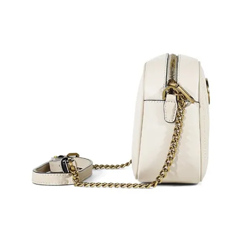 COOGI Cow Leather Camera Bag Shoulder Bag Crossbody Bag Women's White/Red-2