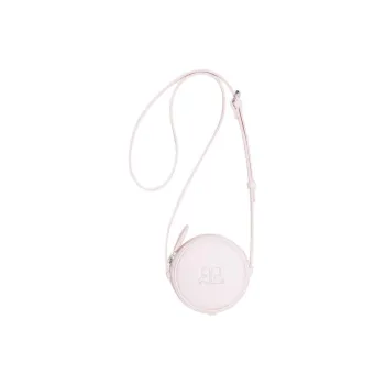COURREGES Smooth Leather Shoulder Bag Crossbody Bag Small Size Women's Pink
