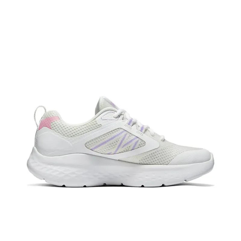 Skechers Cushioning Breathable Lightweight Low Top Casual Running Shoes Women's White-1