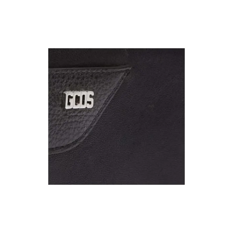 GCDS Calfskin Handbag Shoulder Bag Small Size Women's Black-3