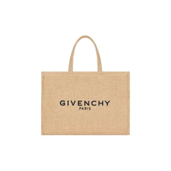 GIVENCHY G-Tote Raffia Tote Bag Shopping Bag Handbag Medium Size Women's Natural