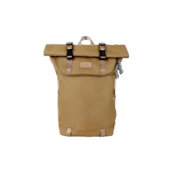 Doughnut Recycled Polyester Backpack Small Size Unisex Camel