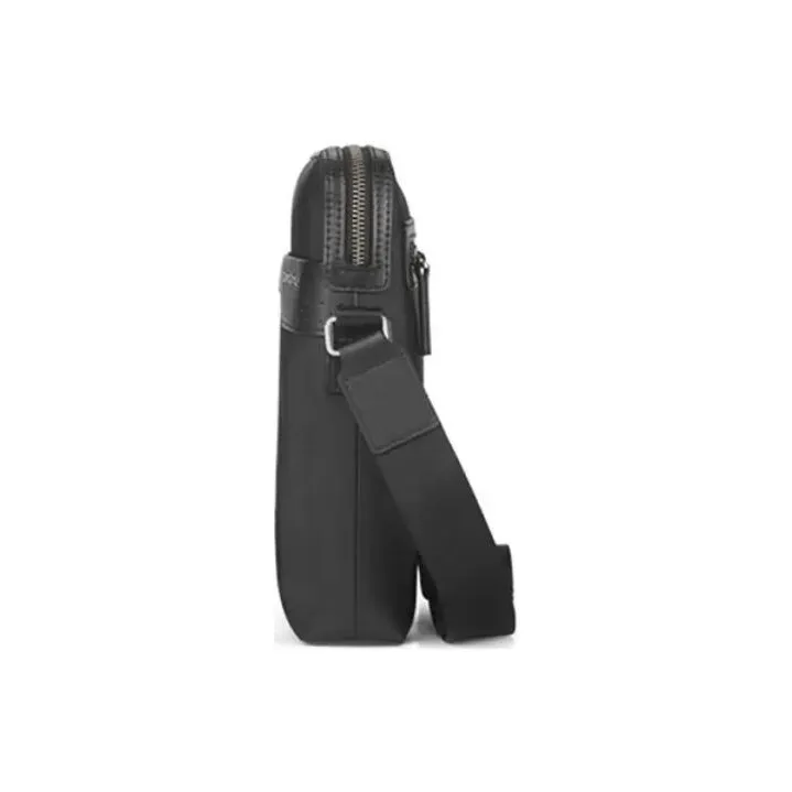 SAMSONITE Nylon With Cow Leather Shoulder Bag, Crossbody Bag Men's Black-3