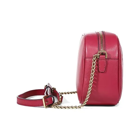 COOGI Cow Leather Camera Bag Shoulder Bag Crossbody Bag Women's White/Red-7