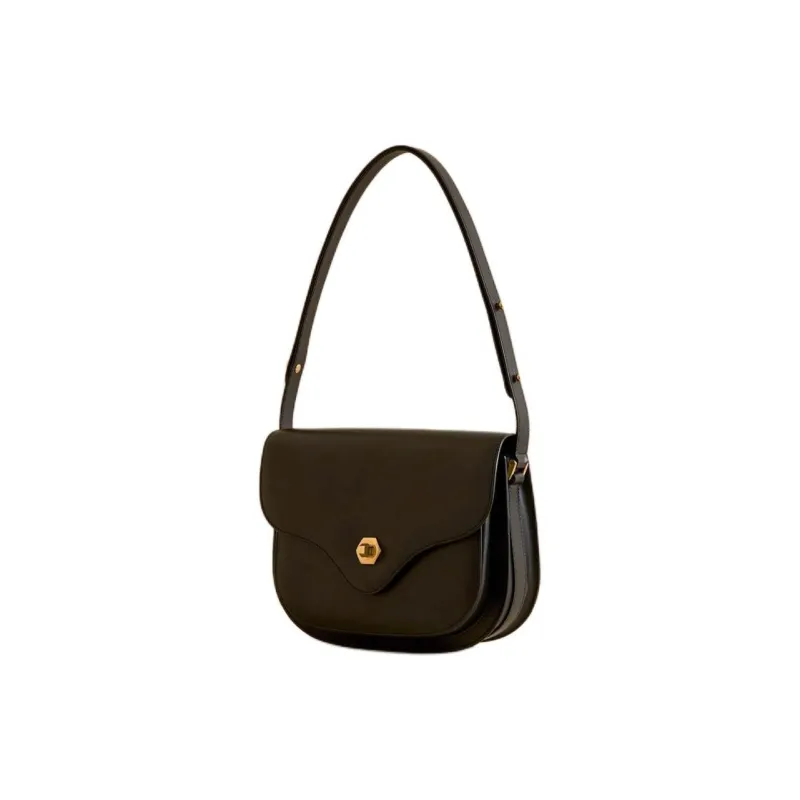 MARK CROSS Cow Leather Handbag Shoulder Bag Women's Black-1