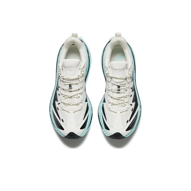Anta Wild PRO Cushioned Slip Resistant Low Top Running Shoes Women's White Black Blue-2