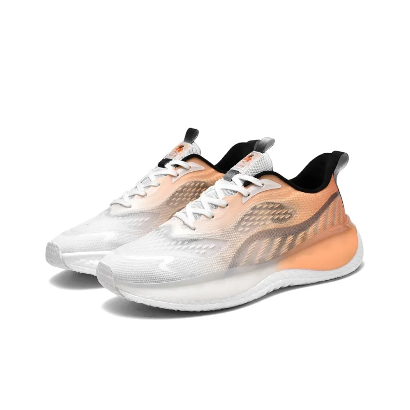 POLUDIYIPI Yipao Running Shoes Unisex Low Top Emmaus Orange/White Mist Blue/Lime Green-2