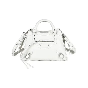 Balenciaga Leather Handbag Women's White