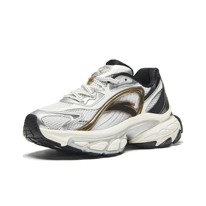 Anta Life Collection Cushioned Slip Resistant Low Top Casual Shoes Men's Gray Silver Black-1