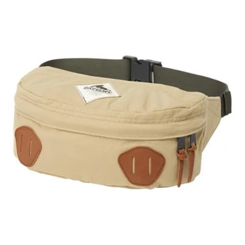 GREGORY Cow Leather Crossbody Bag, Sling Bag, Fanny Pack Unisex Beige