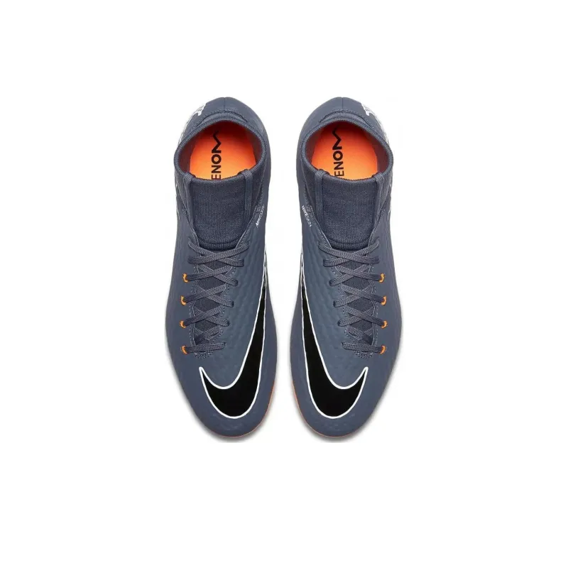 Nike AG Rubber Short Studs Cushioning Anti-Slip And Wear-Resistant Soccer Shoes Men's Blue Orange-3