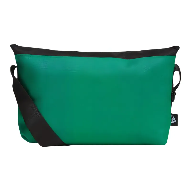 Adidas Recycled Material Messenger Bag Crossbody Bag Shoulder Bag Regular Unisex Lawn Green With Black-3