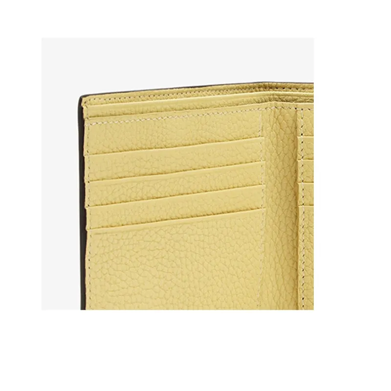 FENDI Leather Money Clip Card Holder Wallet Men's Light Brown-4