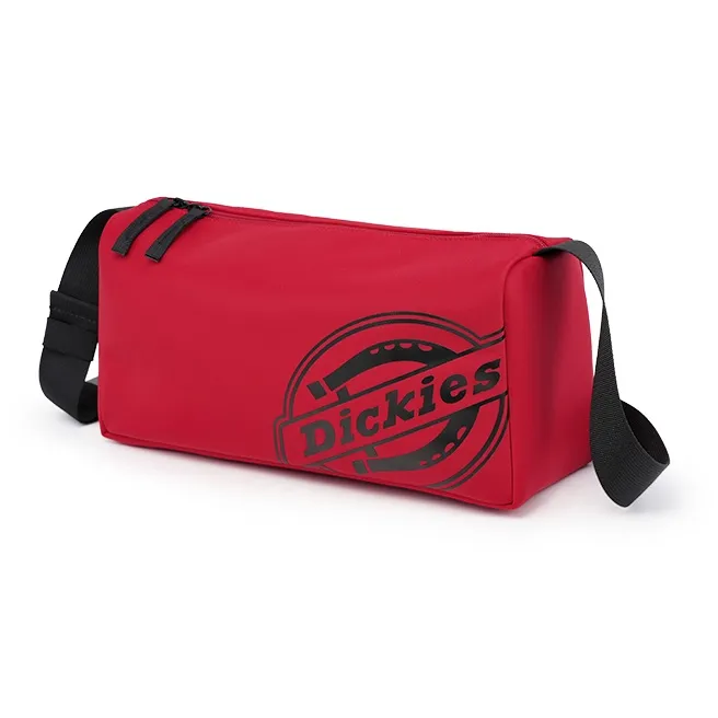 Dickies Polyester Cylinder Toast Bag Pillow Bag Shoulder Bag Commute Crossbody Bag Regular Unisex Black/Red-6