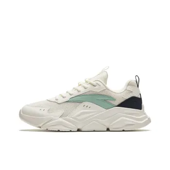 Anta Life Collection Cushioned Slip Resistant Low Top Casual Shoes Men's White Teal Blue
