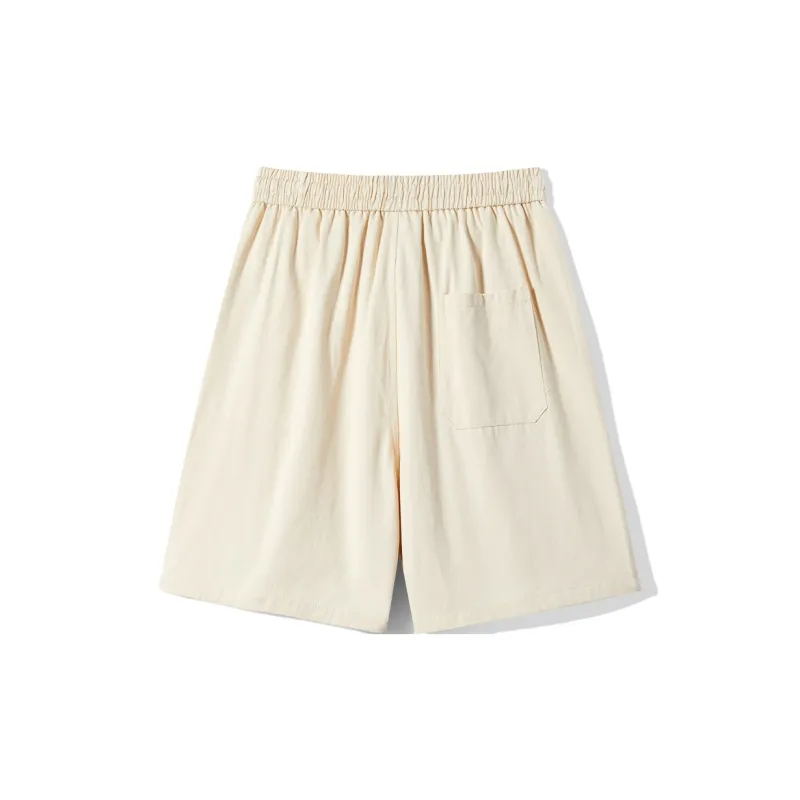 TYPERIGHTER Casual Shorts Unisex Beige Apricot-1