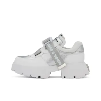 CINDY C ERIC Mid-Top Casual Shoes Women's White Silver