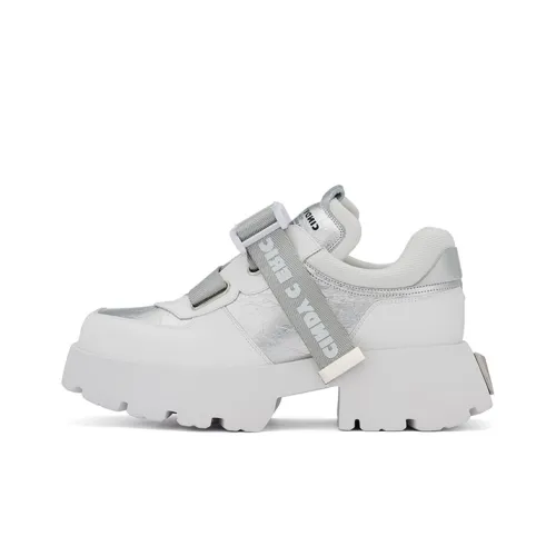 CINDY C ERIC Casual Shoes Women's Mid-Top Silver