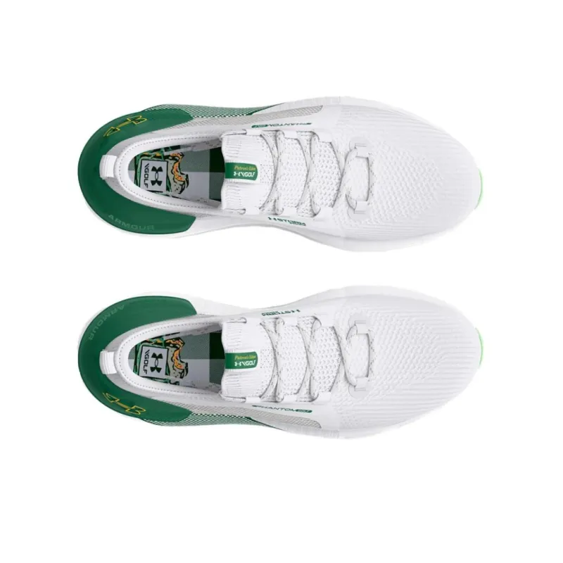 Under Armour Phantom Le Wear resistant And Lightweight Low Top Golf Shoes Men's White Green-3