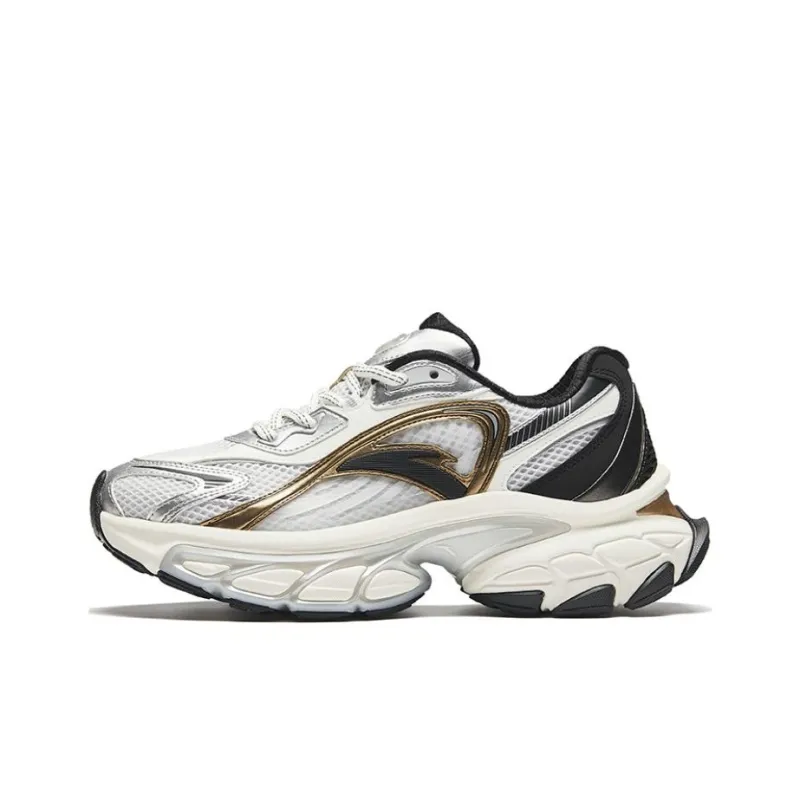 Anta Life Collection Cushioned Slip Resistant Low Top Casual Shoes Men's Gray Silver Black-0