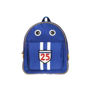 GUCCI Canvas With Leather Nylon Fabric Backpack Regular Kids' Blue