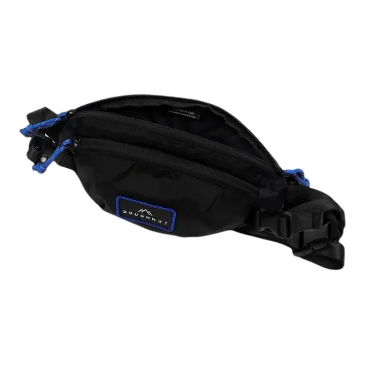 Doughnut Recycled Nylon Fanny Pack Unisex Black & Gray Blue-3