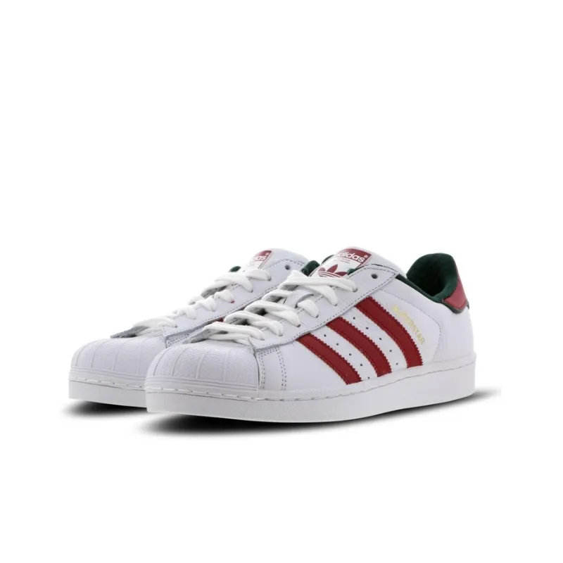 Adidas Originals Superstar Shoes 'White University Red Green'-2