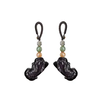 Moonstone Edge Obsidian Jade Pendants Unisex