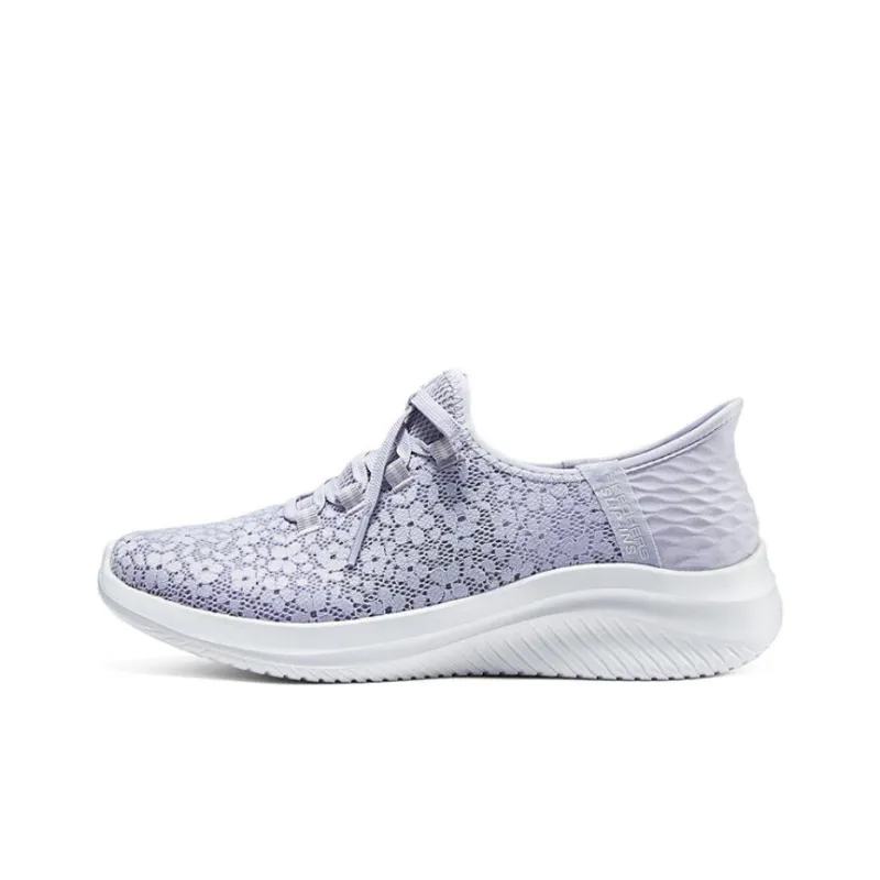 Skechers Breathable Low Top Casual Shoes Women's Purple-0