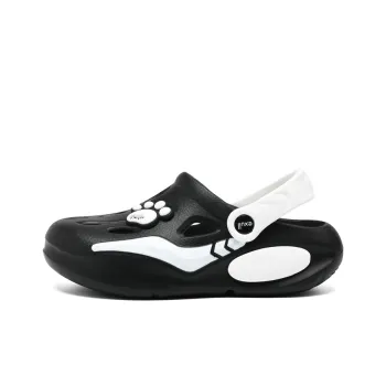EXULL Q Clogs Women's Black White