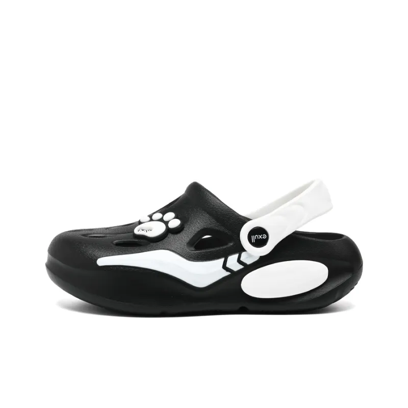 EXULL Q Clogs Women's Black White-0