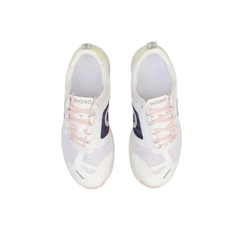 SKORA Cushioned Slip Resistant Low Top Running Shoes Women's White Pink-2