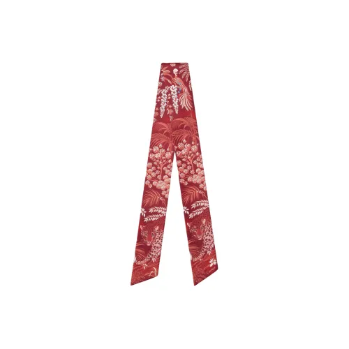 CARTIER Silk Scarves Women's Red