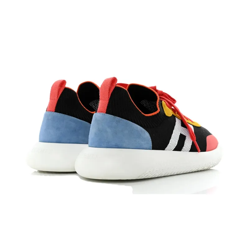 HERMES Crew Anti-Slip Wear-Resistant Low-Top Casual Shoes Women's Red Black Blue-2