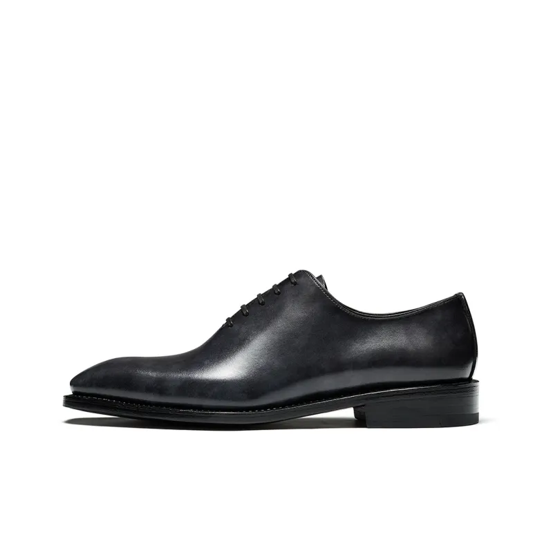 TRUFFAUT One Piece Museum Leather Oxford Shoes Dress Shoes Men's-0