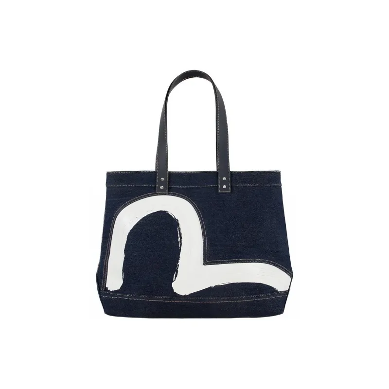 EVISU Cotton With Polyester Shoulder Bag Regular Unisex Denim Blue-0