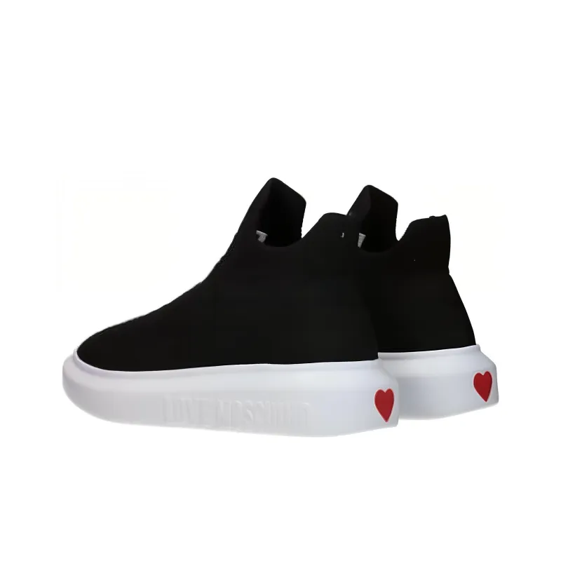 LOVE MOSCHINO Stylish Skateboarding Shoes Women's Black-3