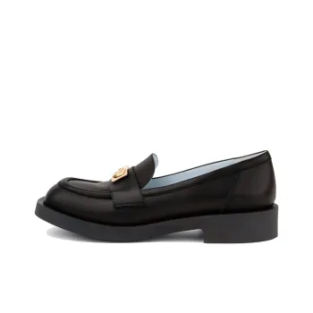 CHIARA FERRAGNI Square-toe Leather Loafers