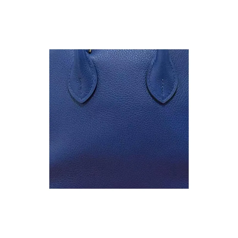 HERMES Evercolor Calfskin Bowling Bag Shoulder Bag Crossbody Bag Handbag Mini Women's French Blue/Sapphire Blue-3