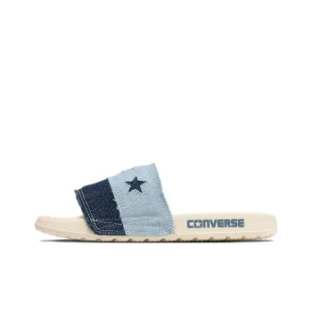 Converse Slip Resistant Slide Slippers Unisex Blue Beige Japan Version