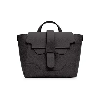SENREVE Cow Leather Crossbody Bag Small Size Unisex Charcoal Gray