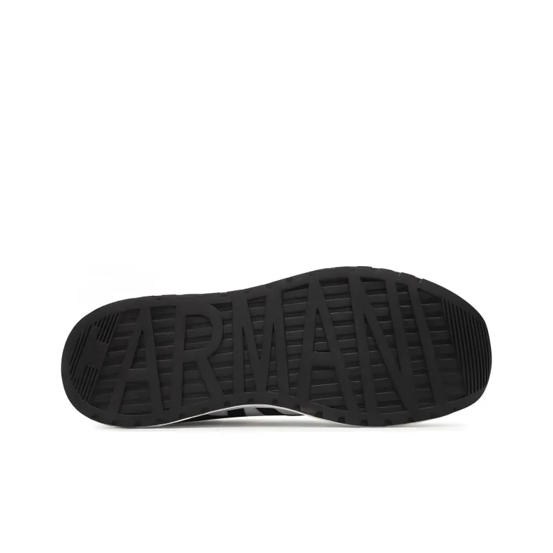 EMPORIO ARMANI Low Top Casual Shoes Men's Gray White-3