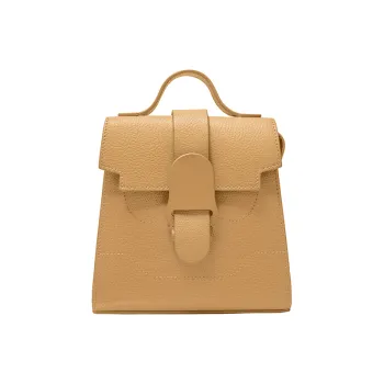 SENREVE Soft Surface Top Grain Cow Leather Crossbody One Shoulder Handbag Small Size Women's Caramel