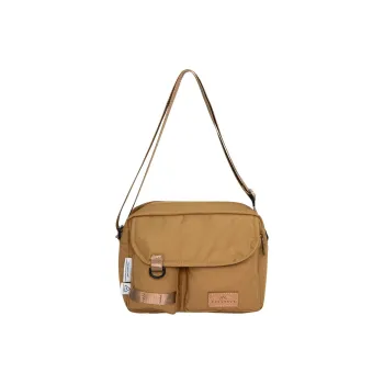 Doughnut Recycled Material, Polyester Shoulder Bag, Crossbody Bag Regular Unisex Camel