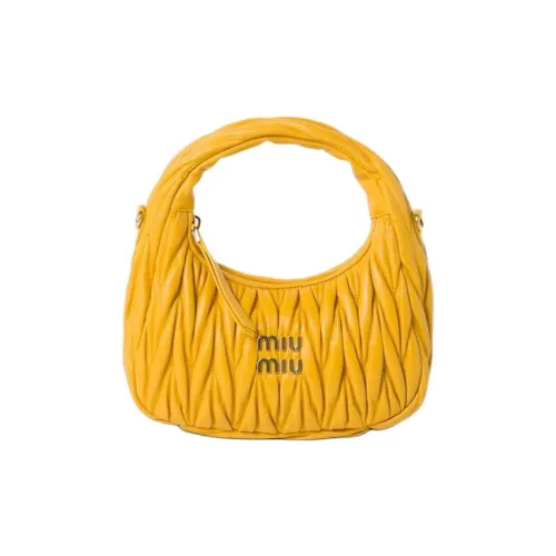 MIU MIU Wander Series Leather Hobo Bag Shoulder Bag Crossbody Bag Handbag Women's Leather